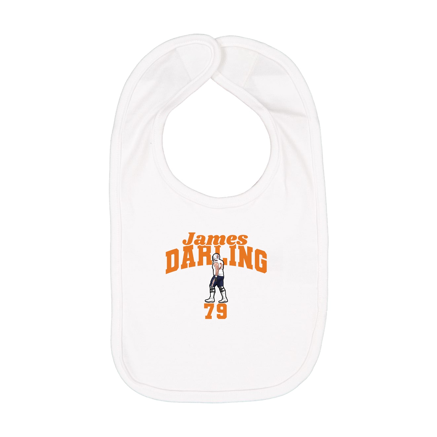 Infant Bib — Signature Arch in White
