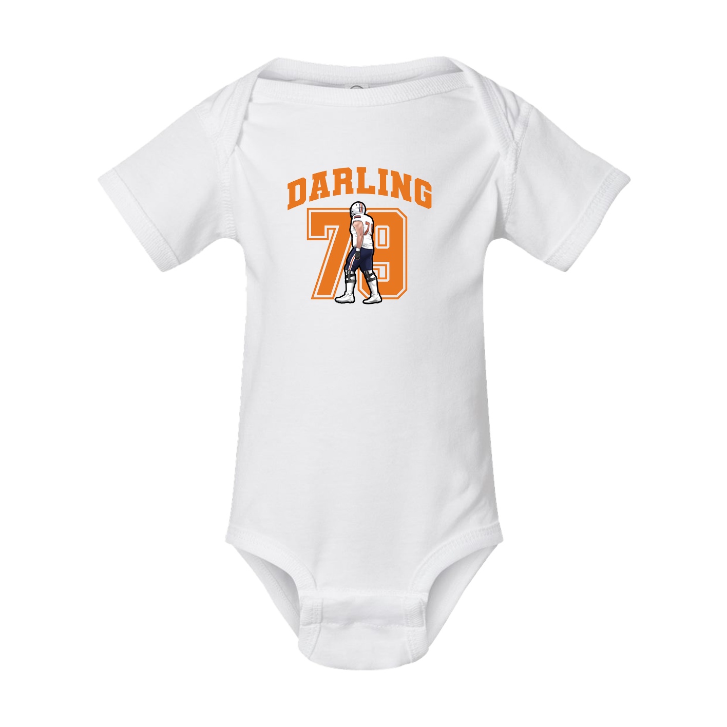 Baby Onesie — Number in White