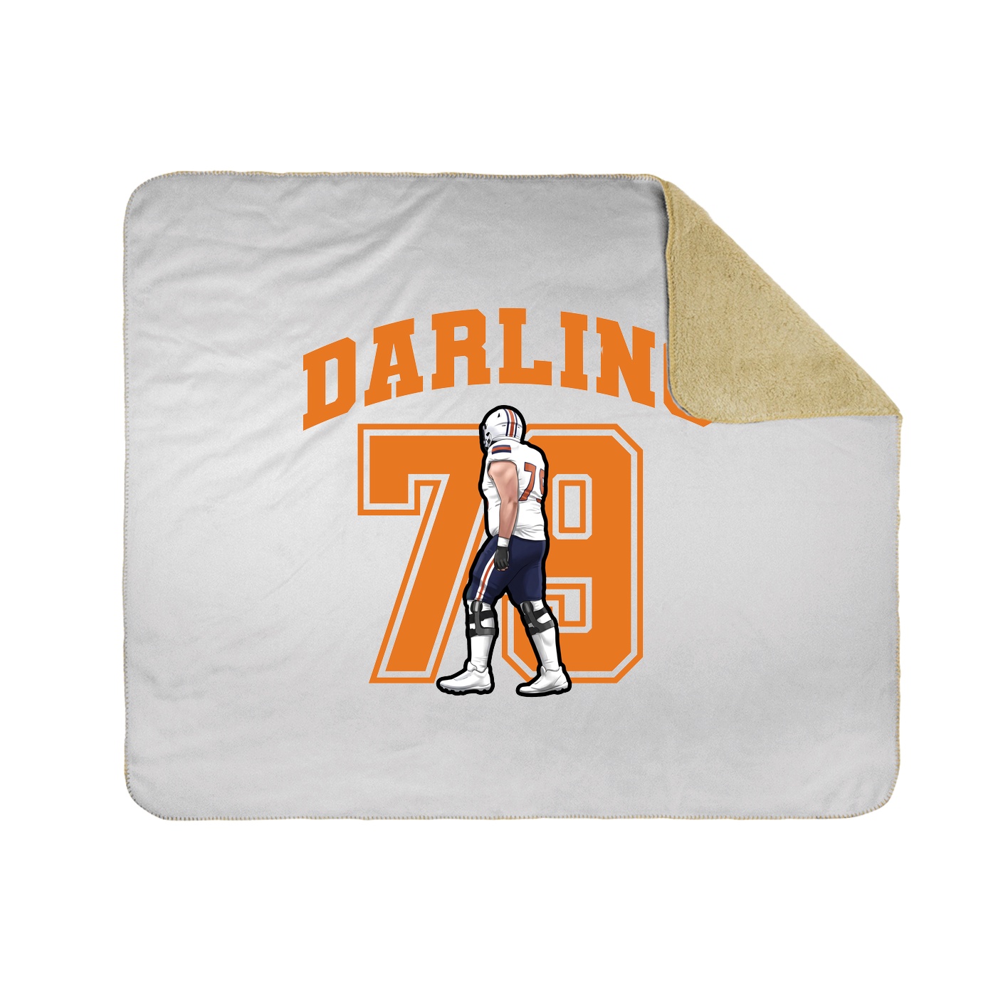 Throw Blanket — Number in White