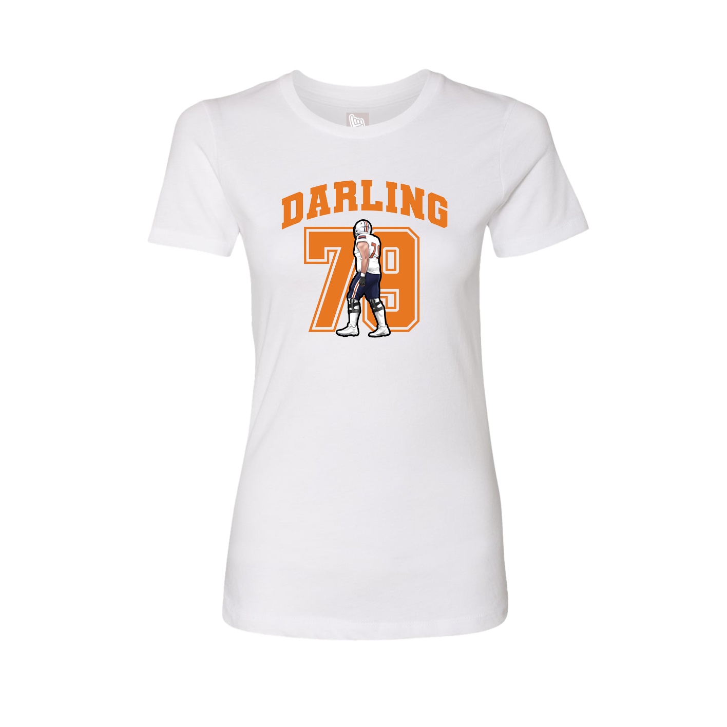 Womens Tee — Number in White
