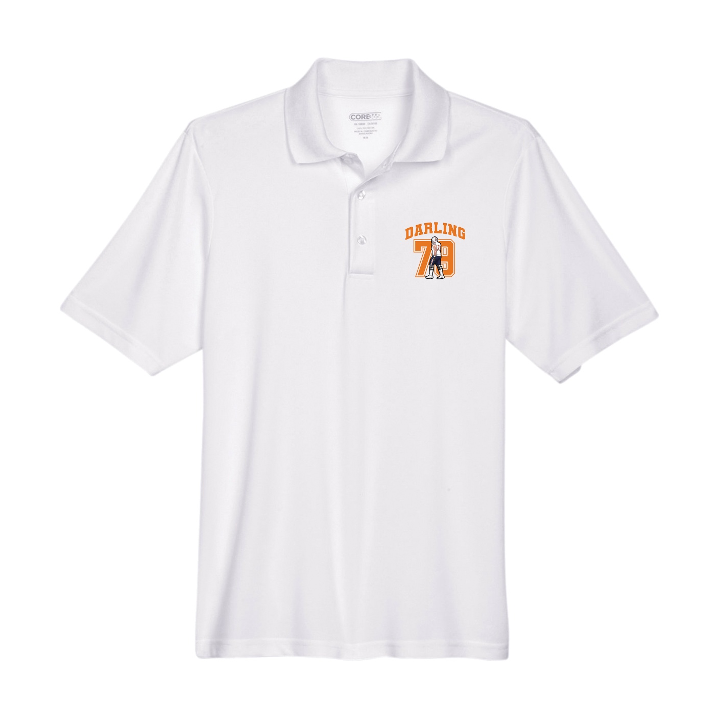Performance Polo — Number in White