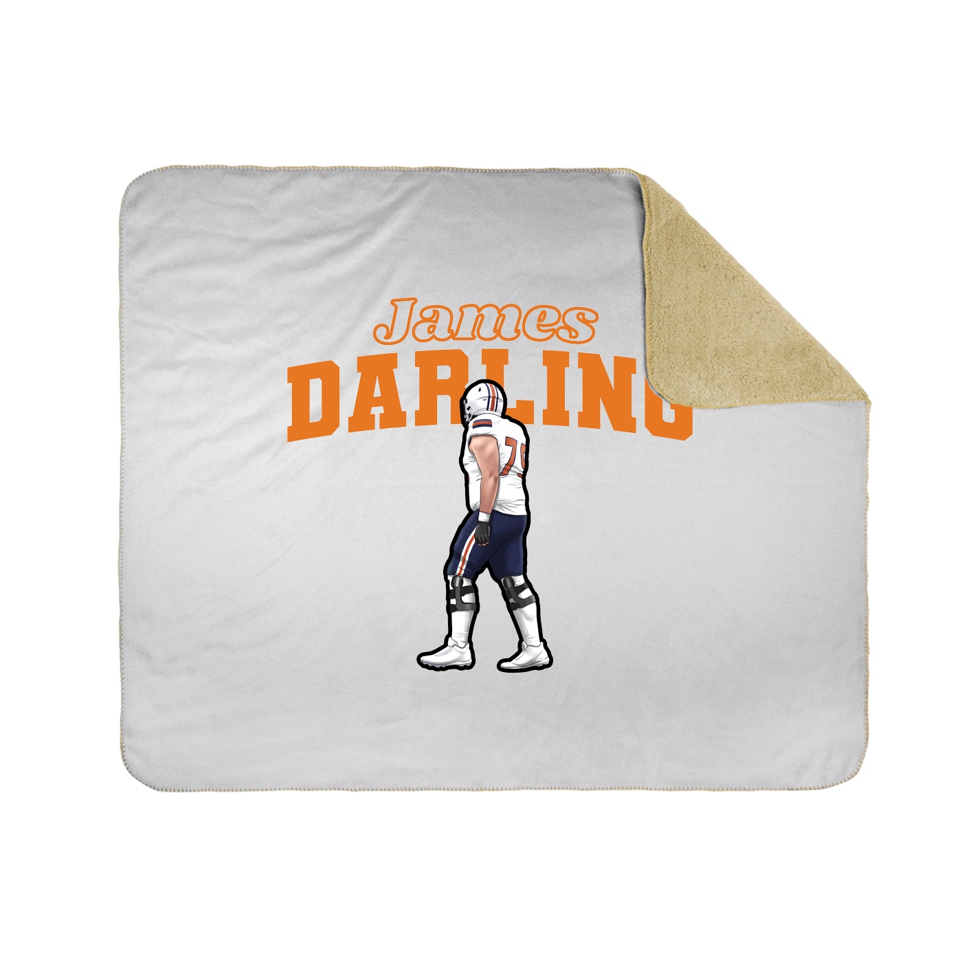 Throw Blanket — Name Arch in White