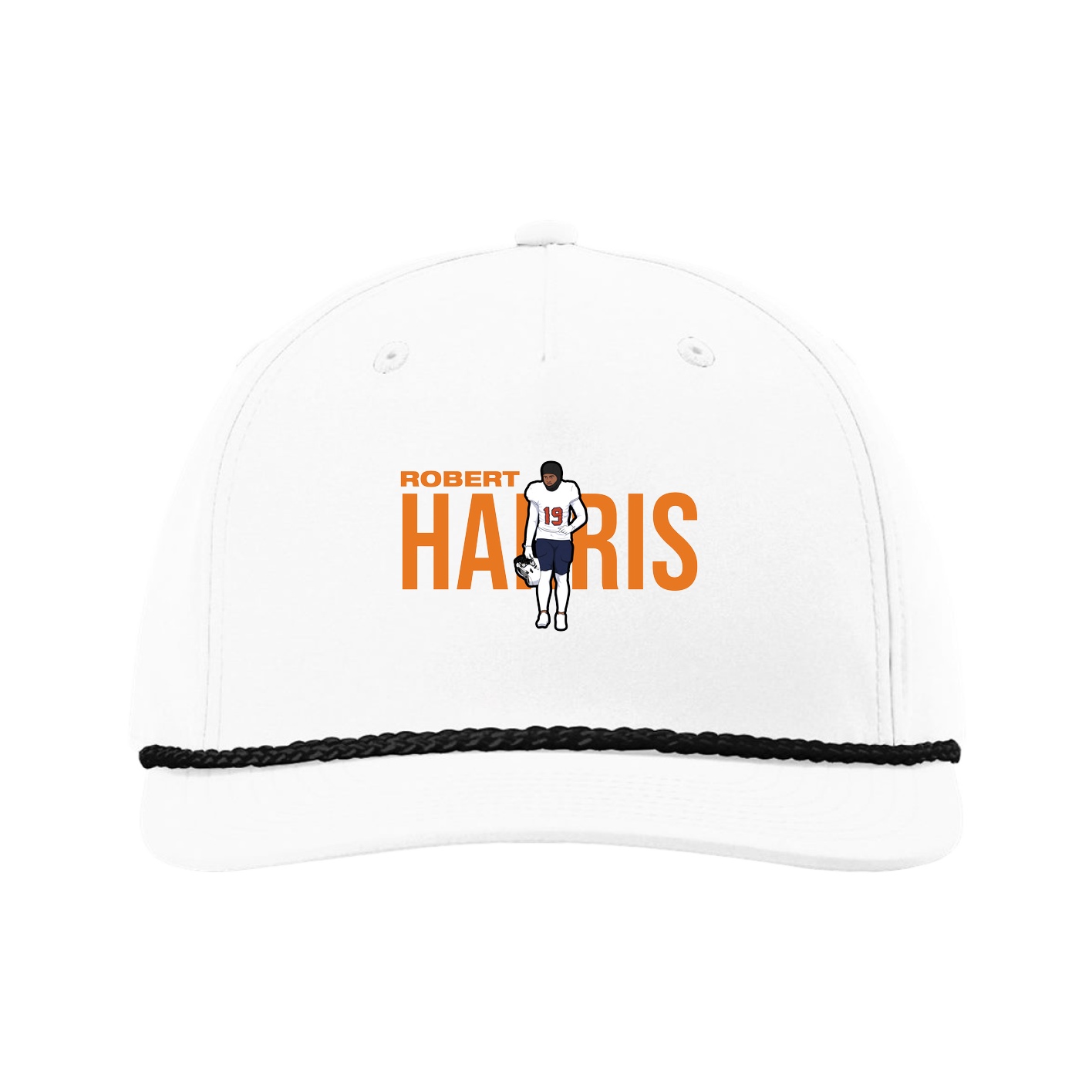 Five-Panel Classic Rope Cap — Player Name in White