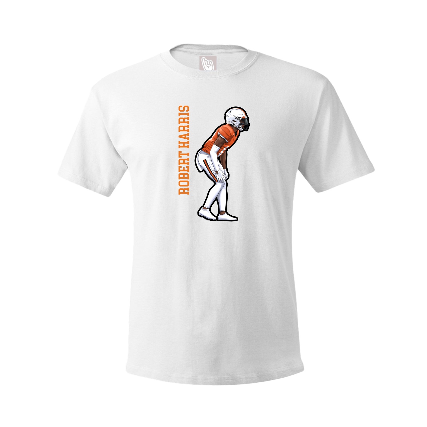 Youth Tee — Name Vertical in White