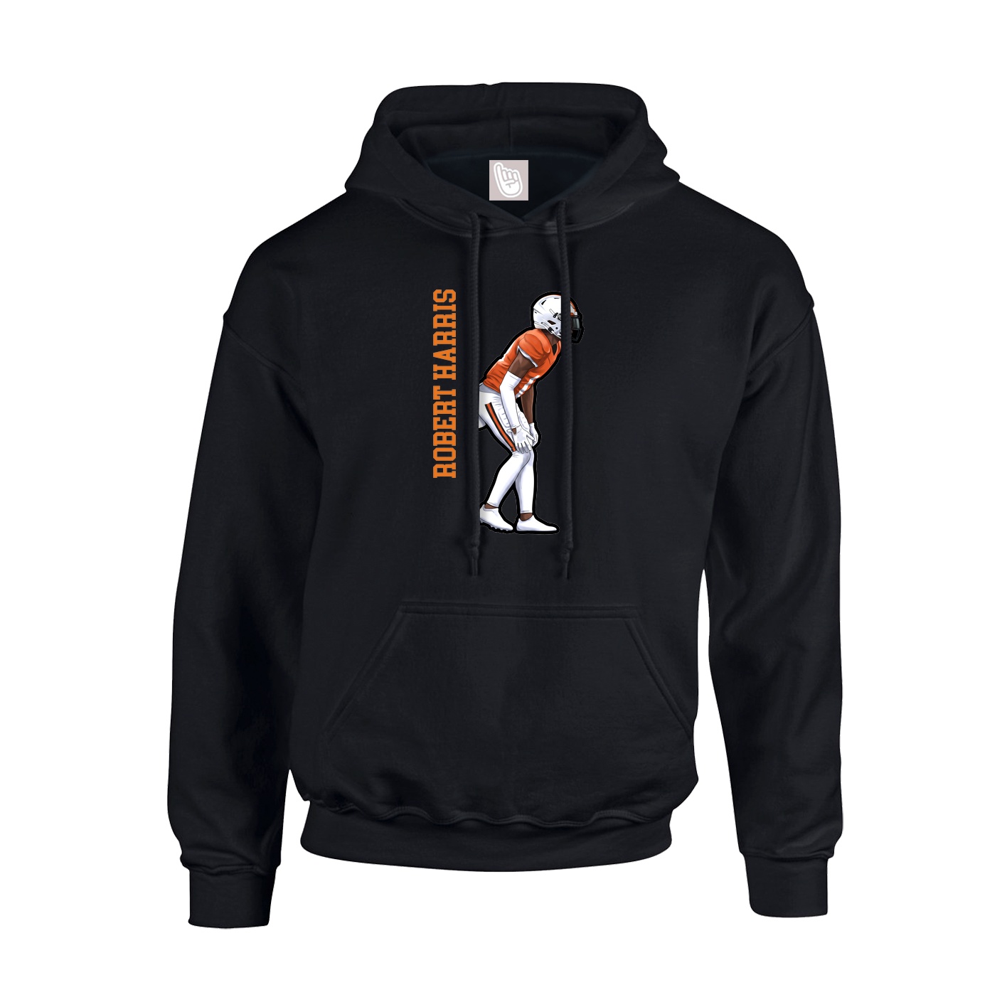 Hoodie — Name Vertical in Black