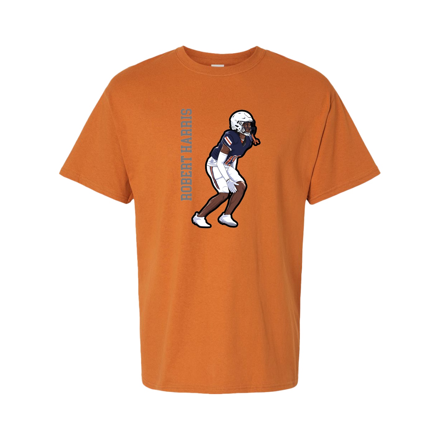 Tee — Name Vertical in Orange