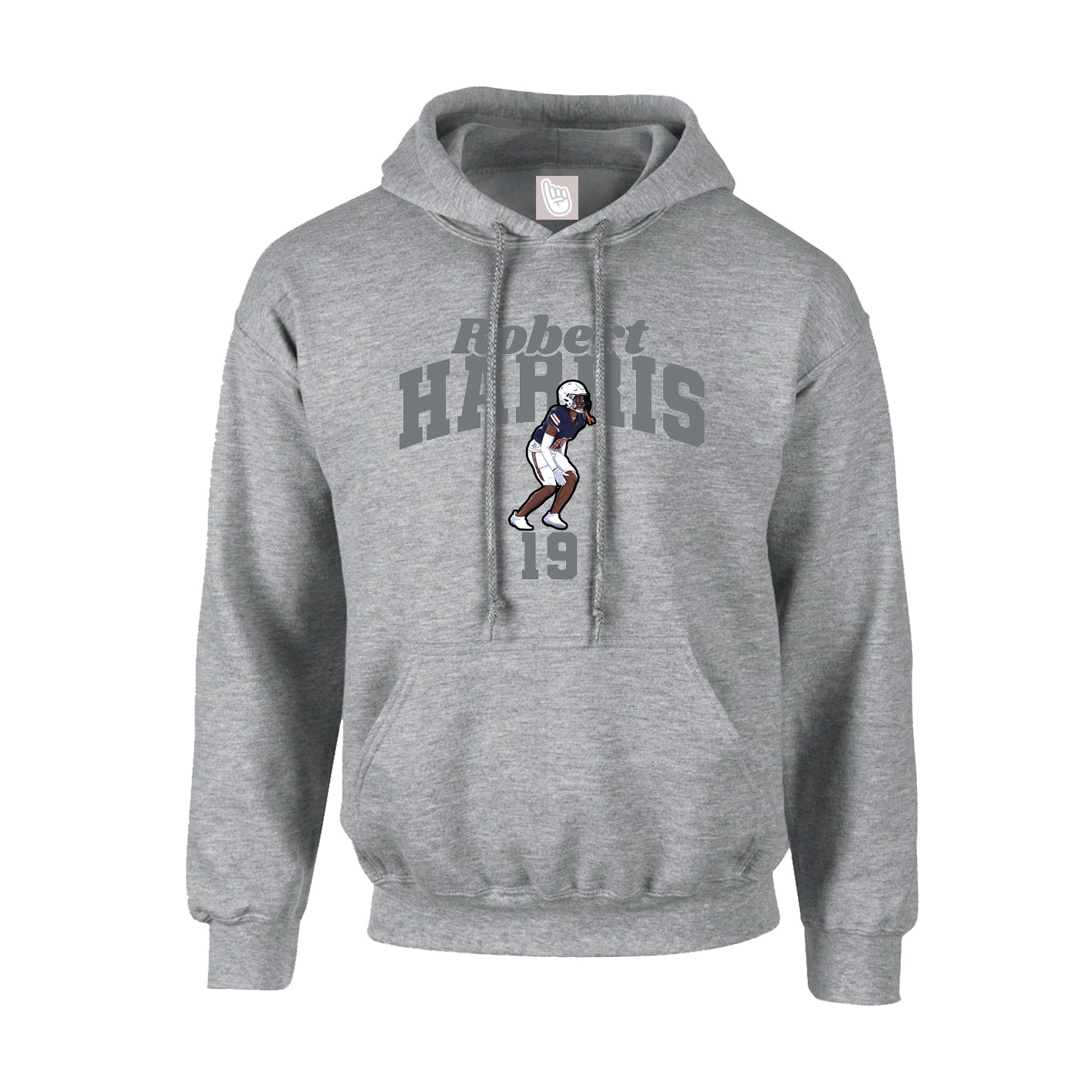 Youth Hoodie — Signature Arch in Grey
