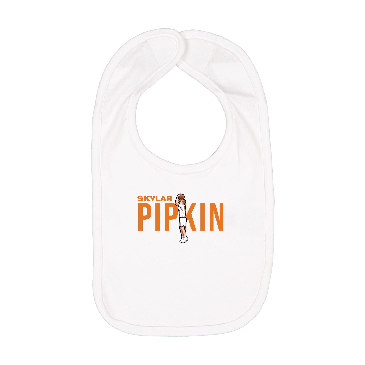 Infant Bib — Player Name in White
