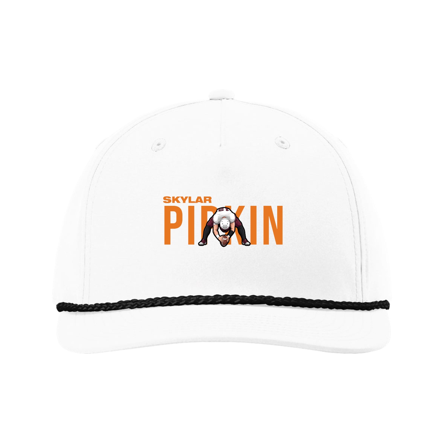 Five-Panel Classic Rope Cap — Player Name in White