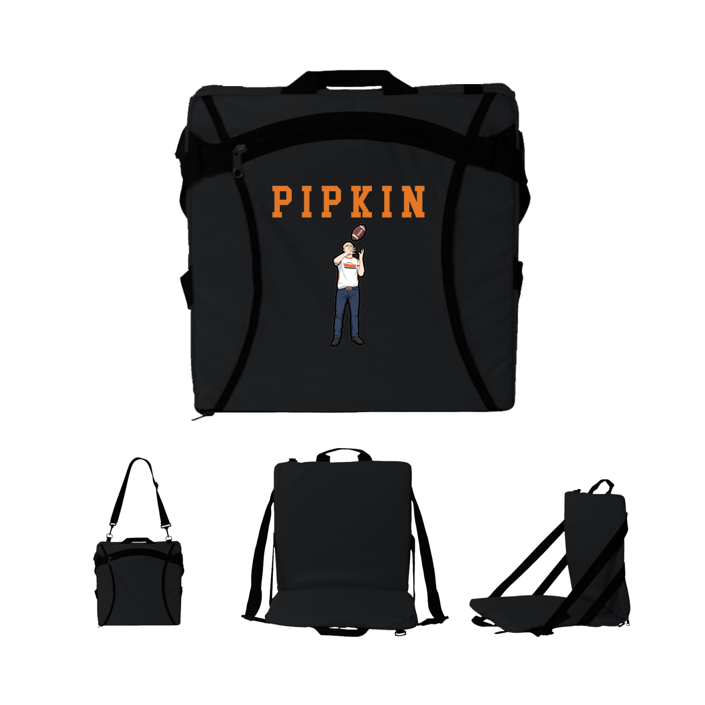 Folding Stadium Seat — Shirsey in Black