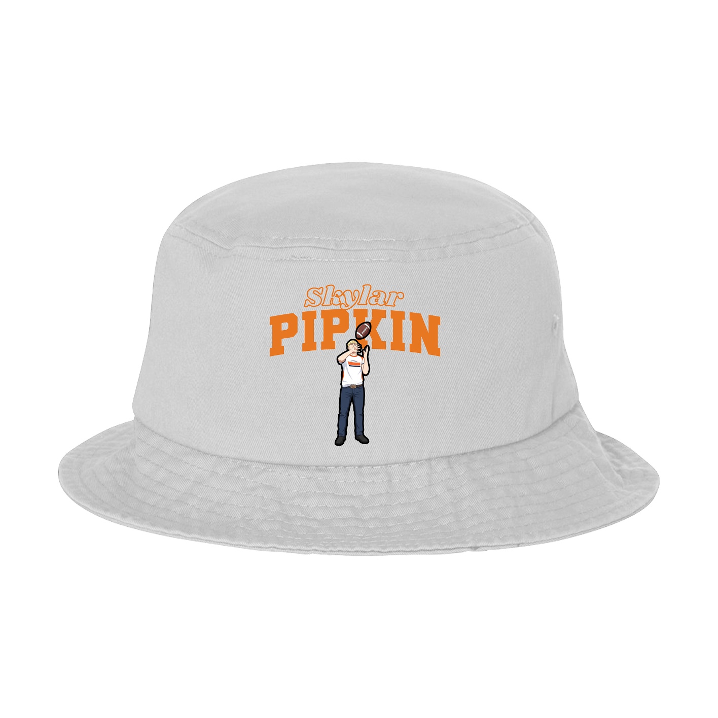 Bucket Cap — Name Arch in White