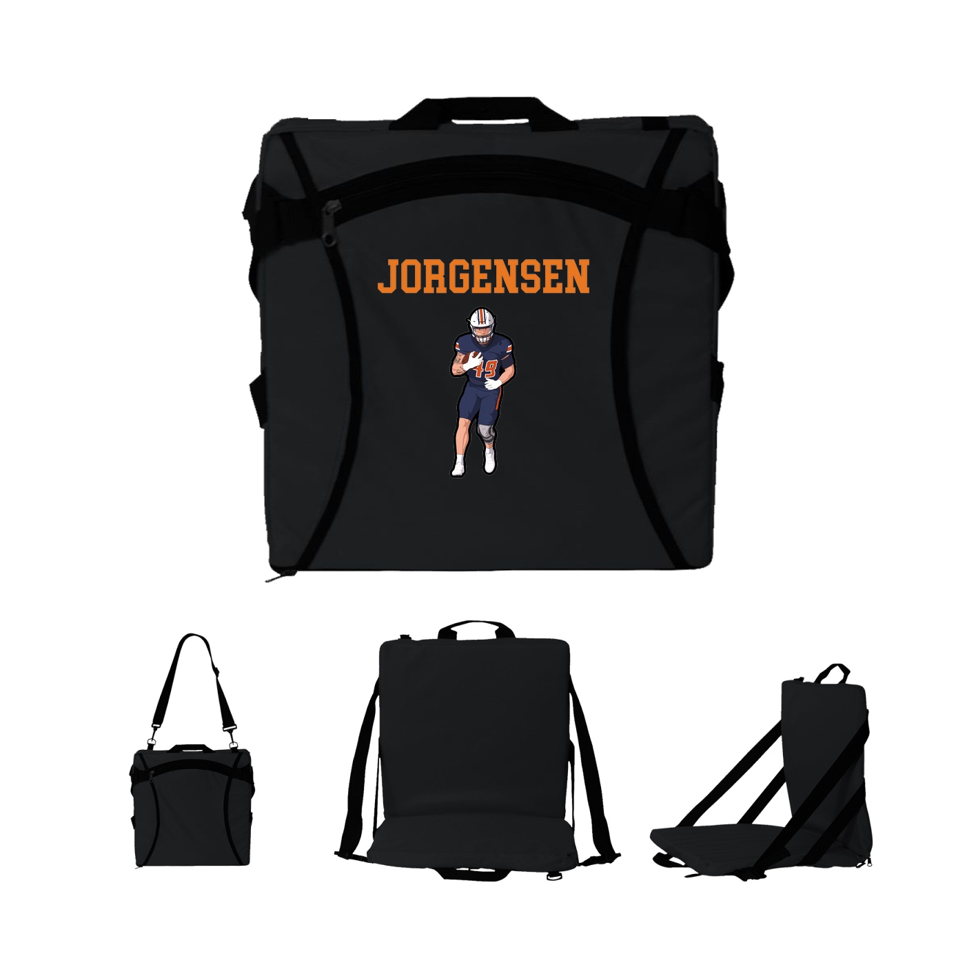 Folding Stadium Seat — Shirsey in Black