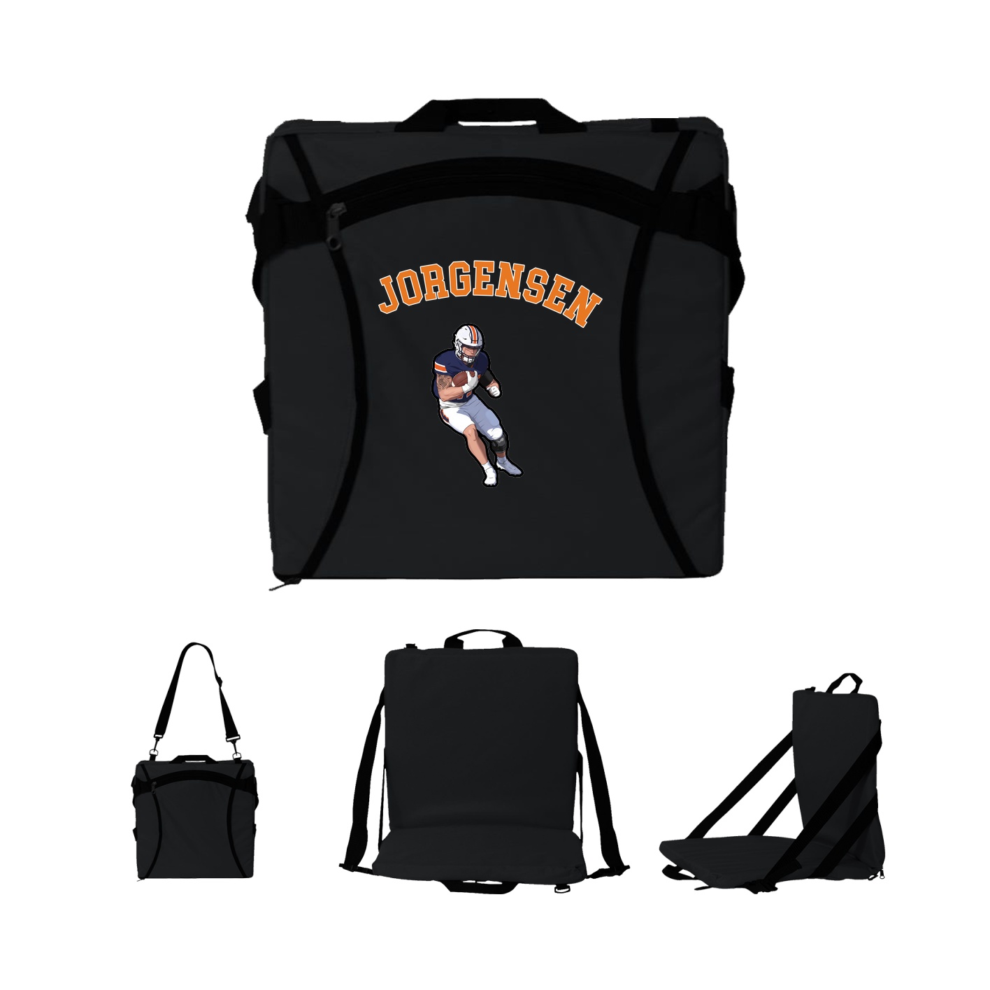 Folding Stadium Seat — Shirsey Arch in Black
