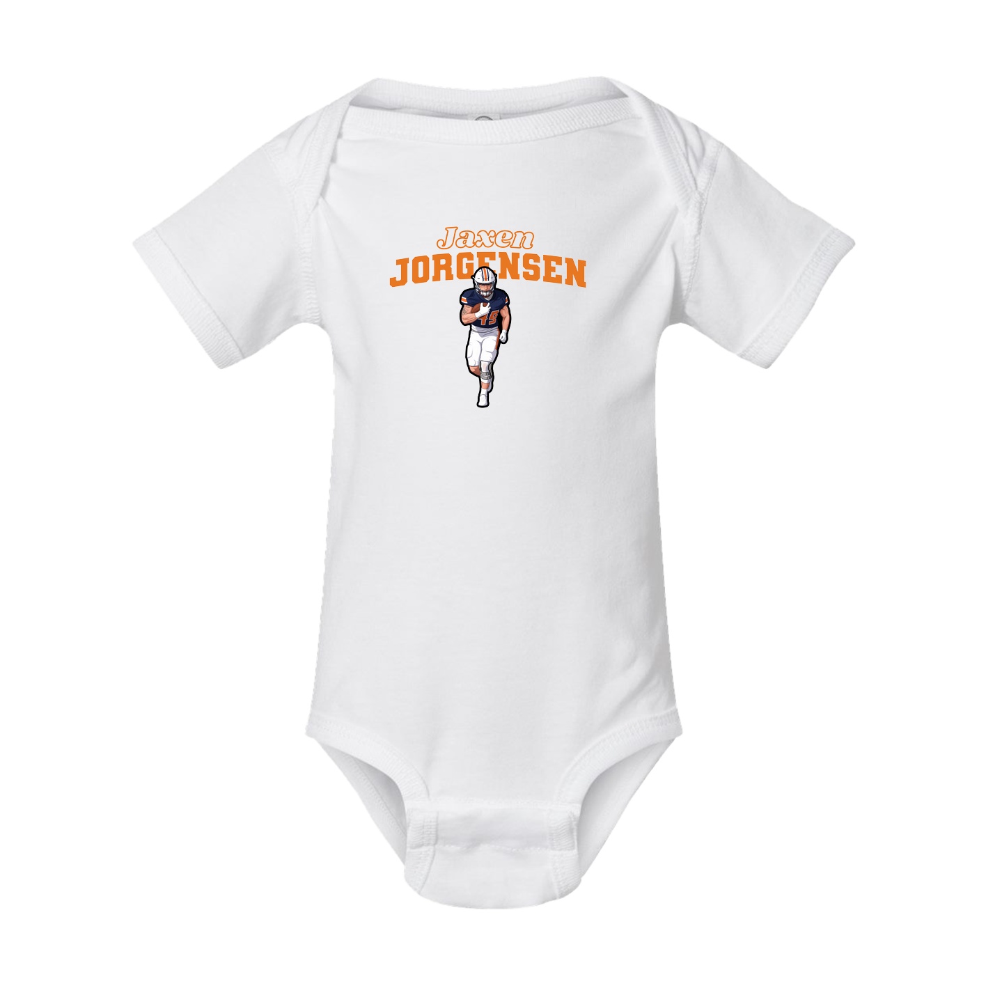 Baby Onesie — Name Arch in White