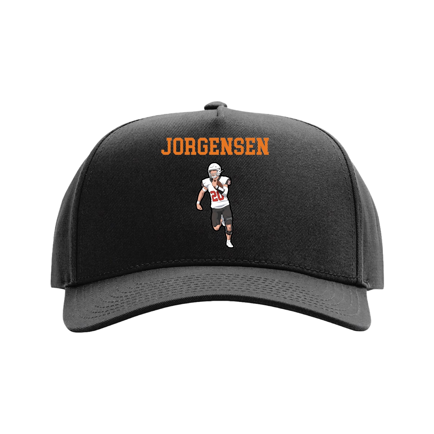 Full Fabric Five-Panel Champ Cap — Shirsey in Black