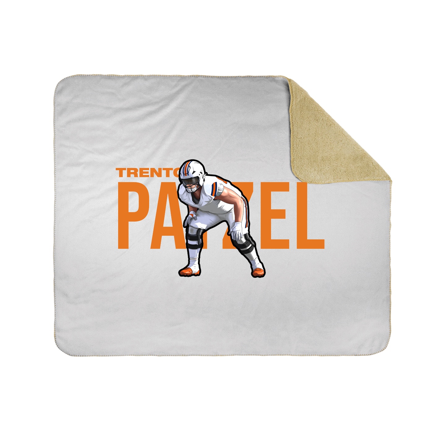 Throw Blanket — Player Name in White