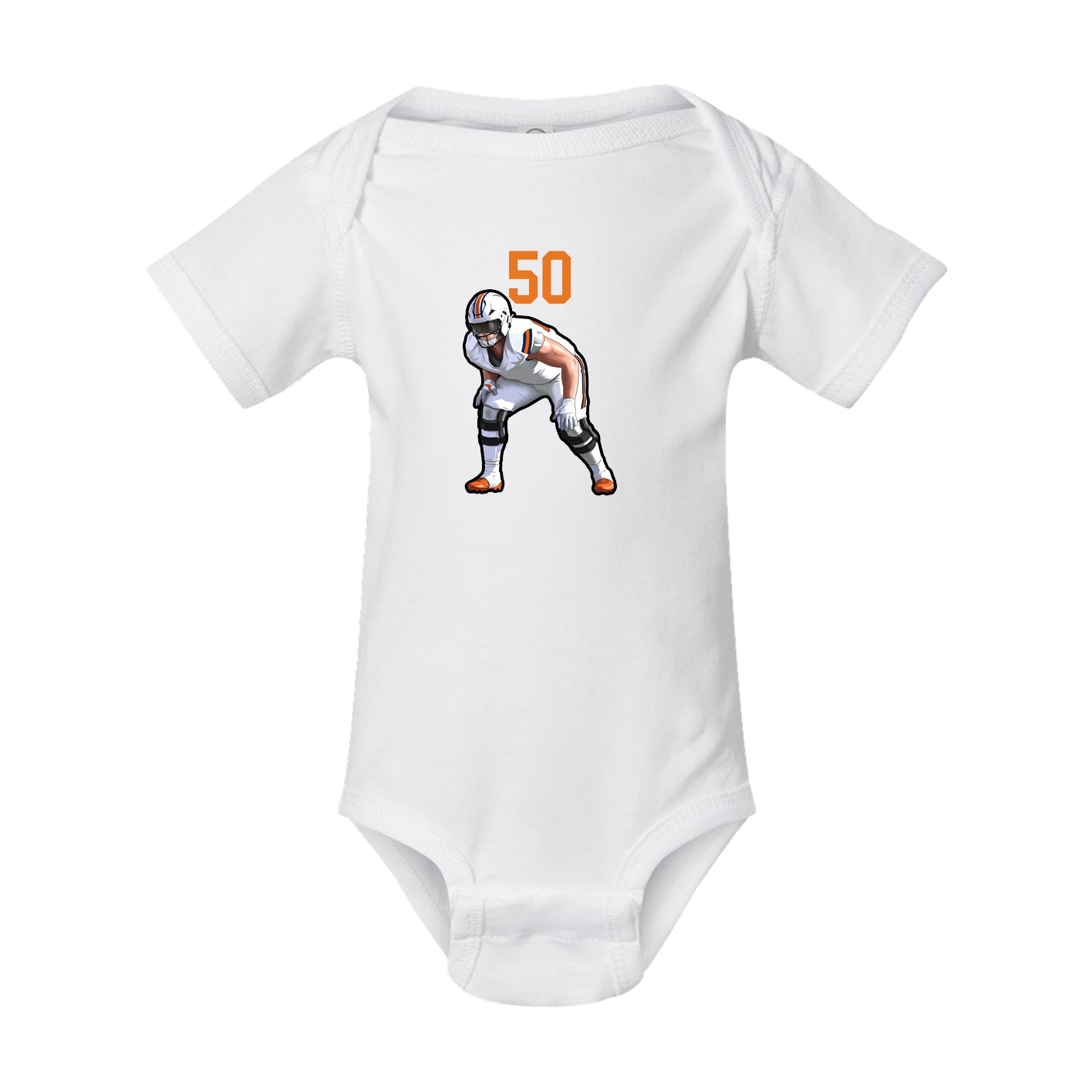 Baby Onesie — Number Top in White