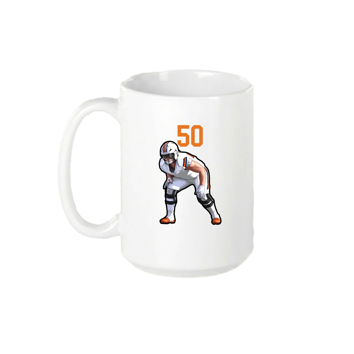 15oz Coffee Mug — Number Top in White