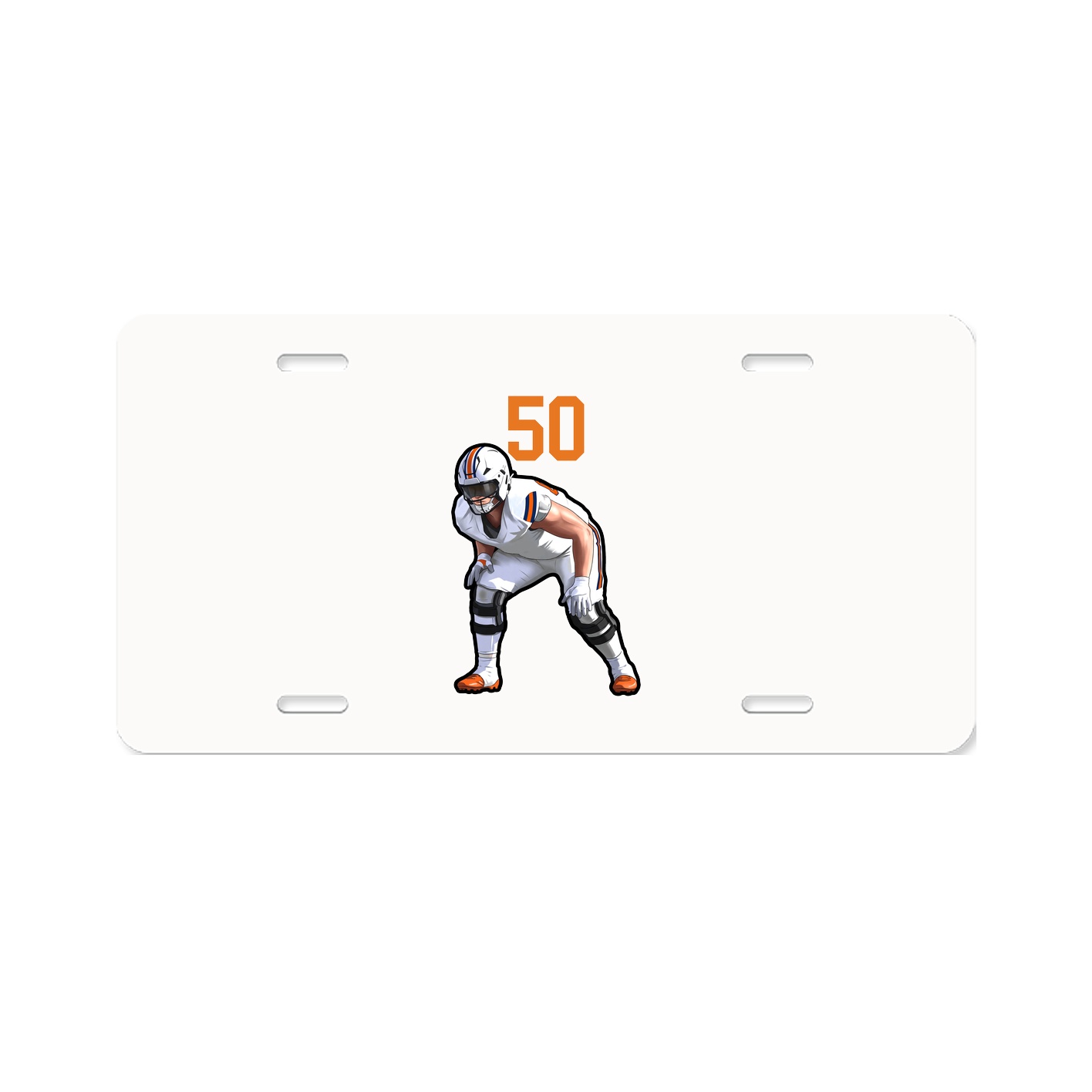 License Plate — Number Top in Classic