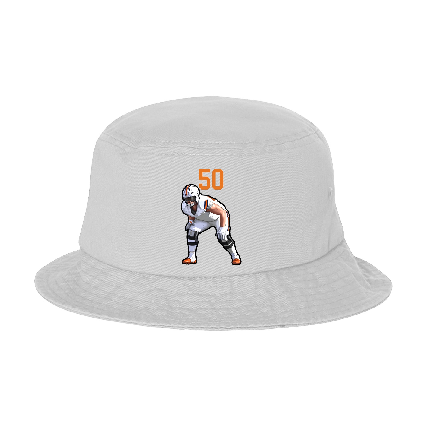 Bucket Cap — Number Top in White
