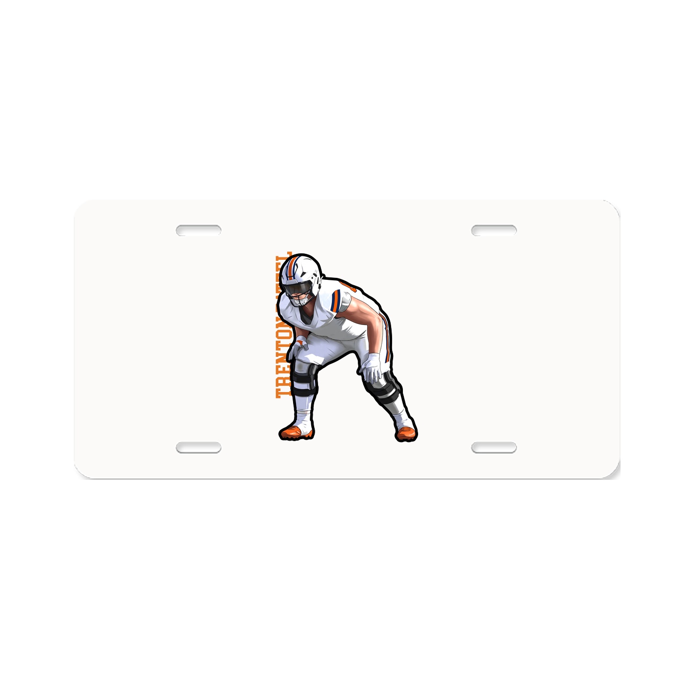 License Plate — Name Vertical in Classic