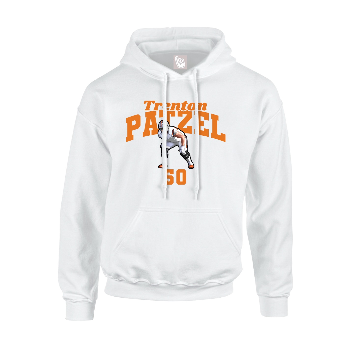 Youth Hoodie — Signature Arch in White