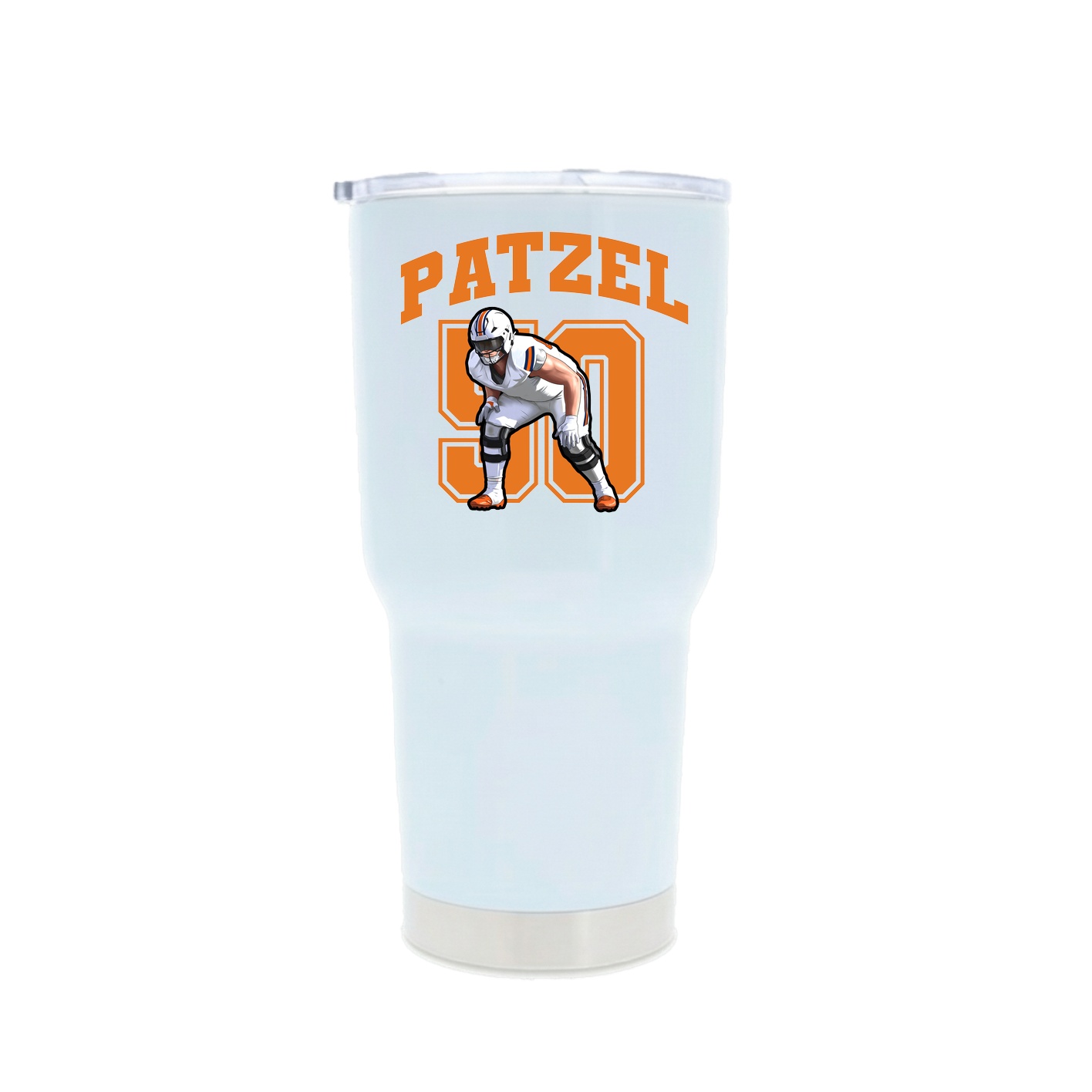 30oz Stainless Steel Tumbler — Number in White