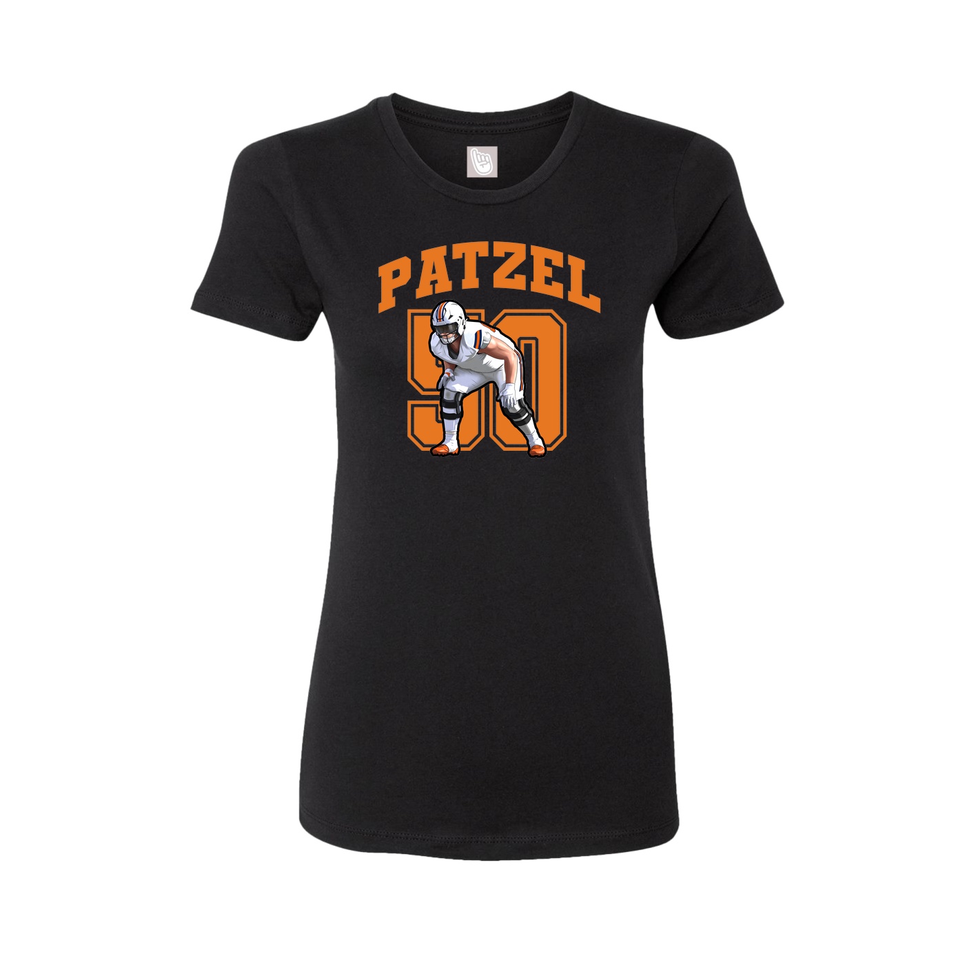 Fitted Women's Tee — Number in Black