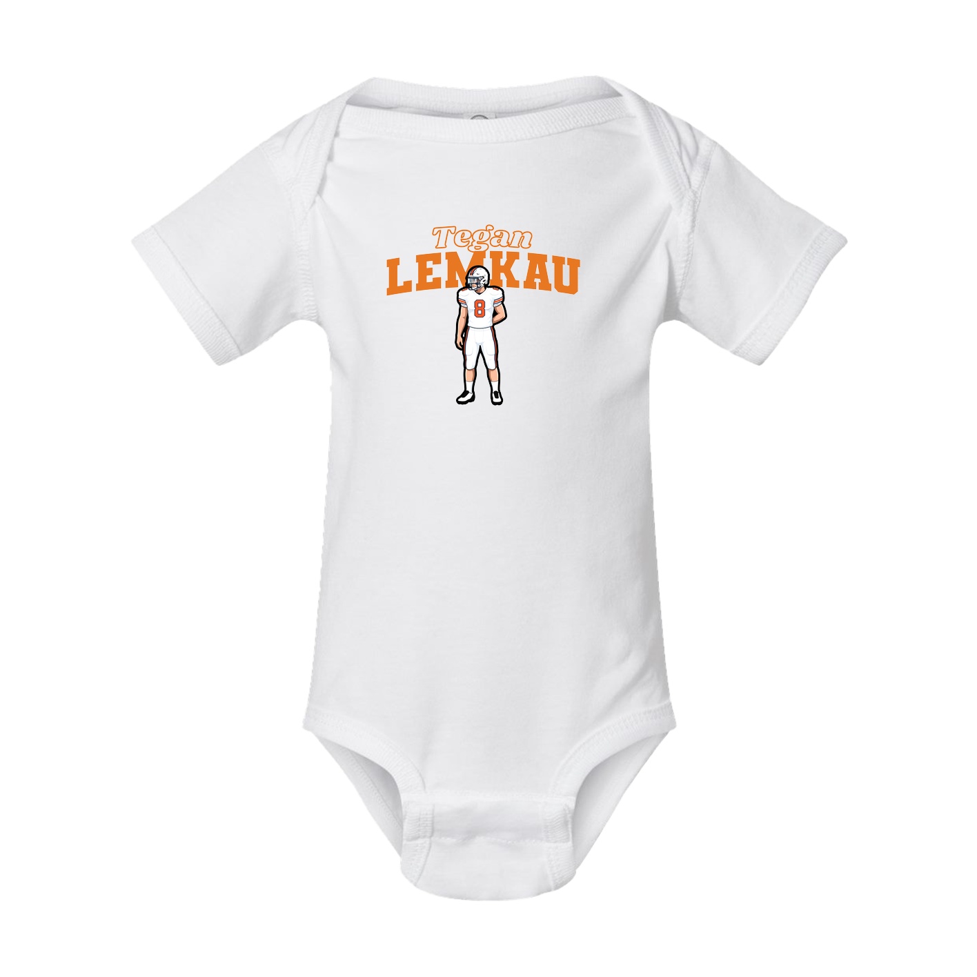 Baby Onesie — Name Arch in White