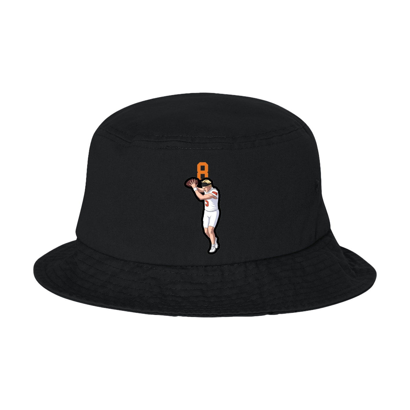 Bucket Cap — Number Top in Black