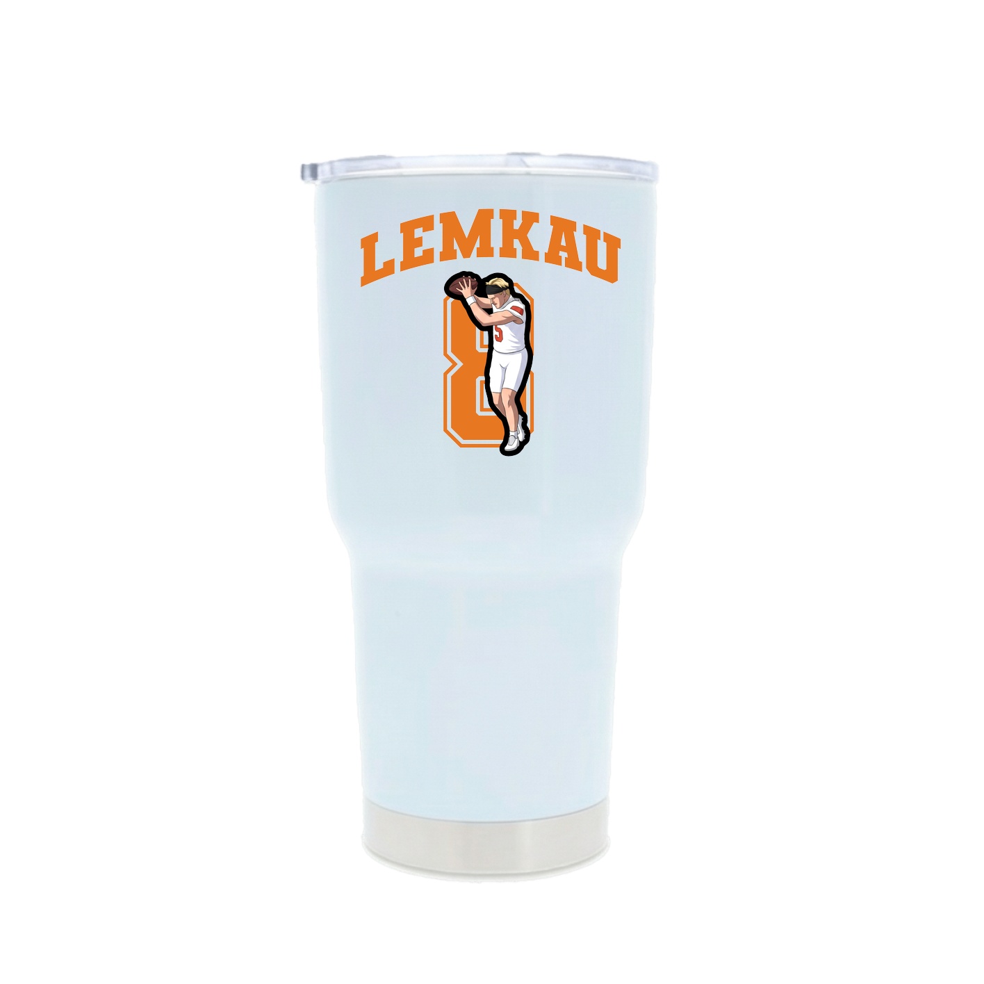30oz Stainless Steel Tumbler — Number in White