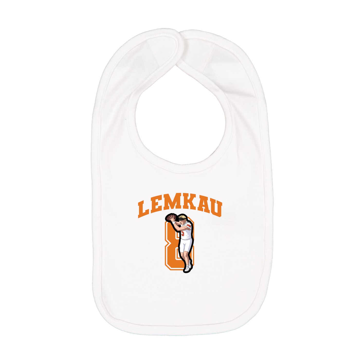 Infant Bib — Number in White