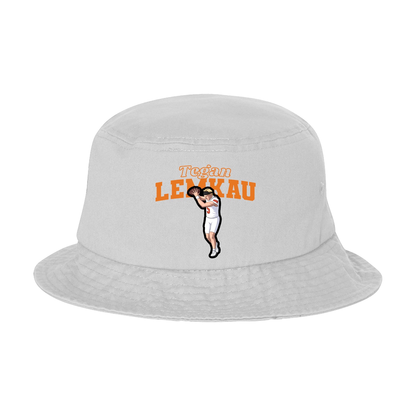 Bucket Cap — Name Arch in White