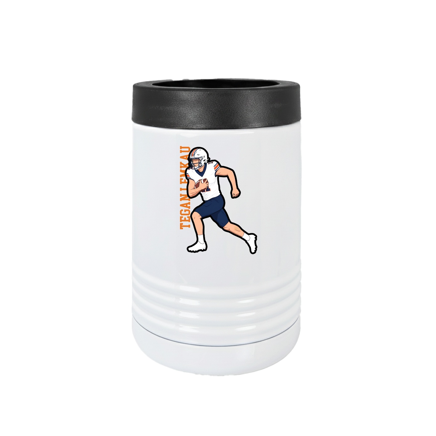Beverage Holder — Name Vertical in White