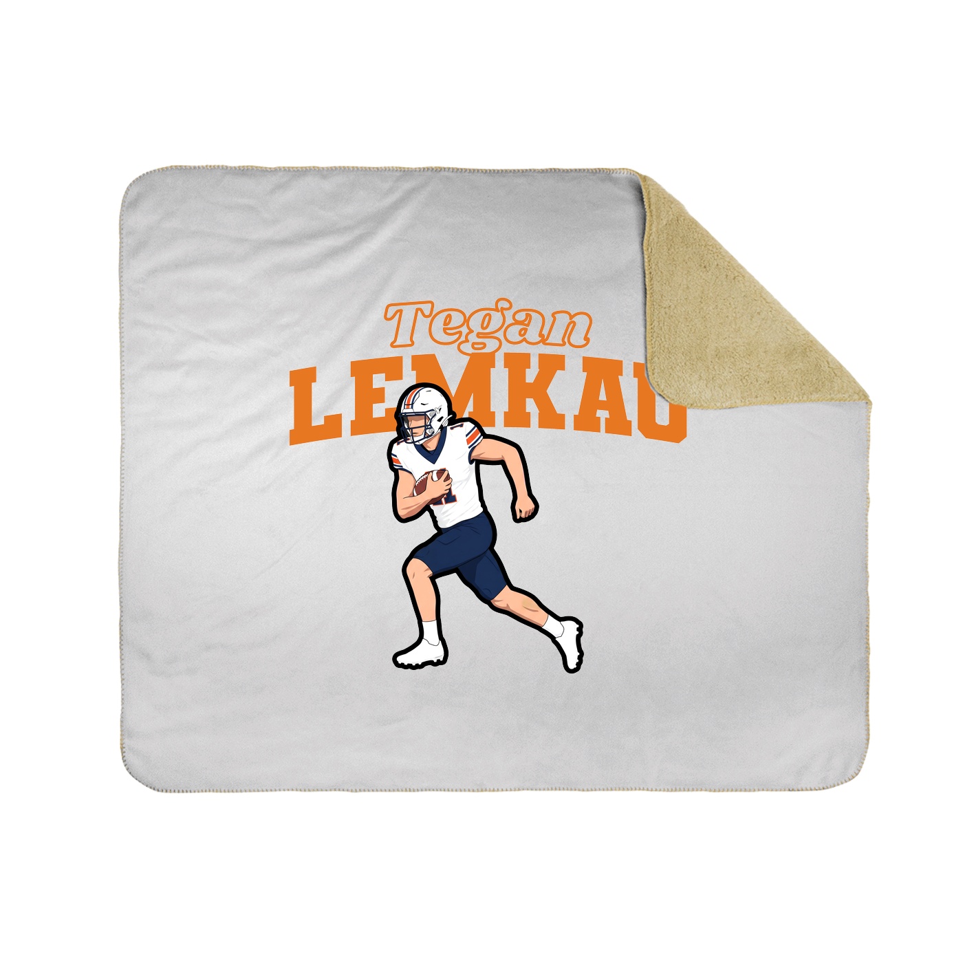 Throw Blanket — Name Arch in White