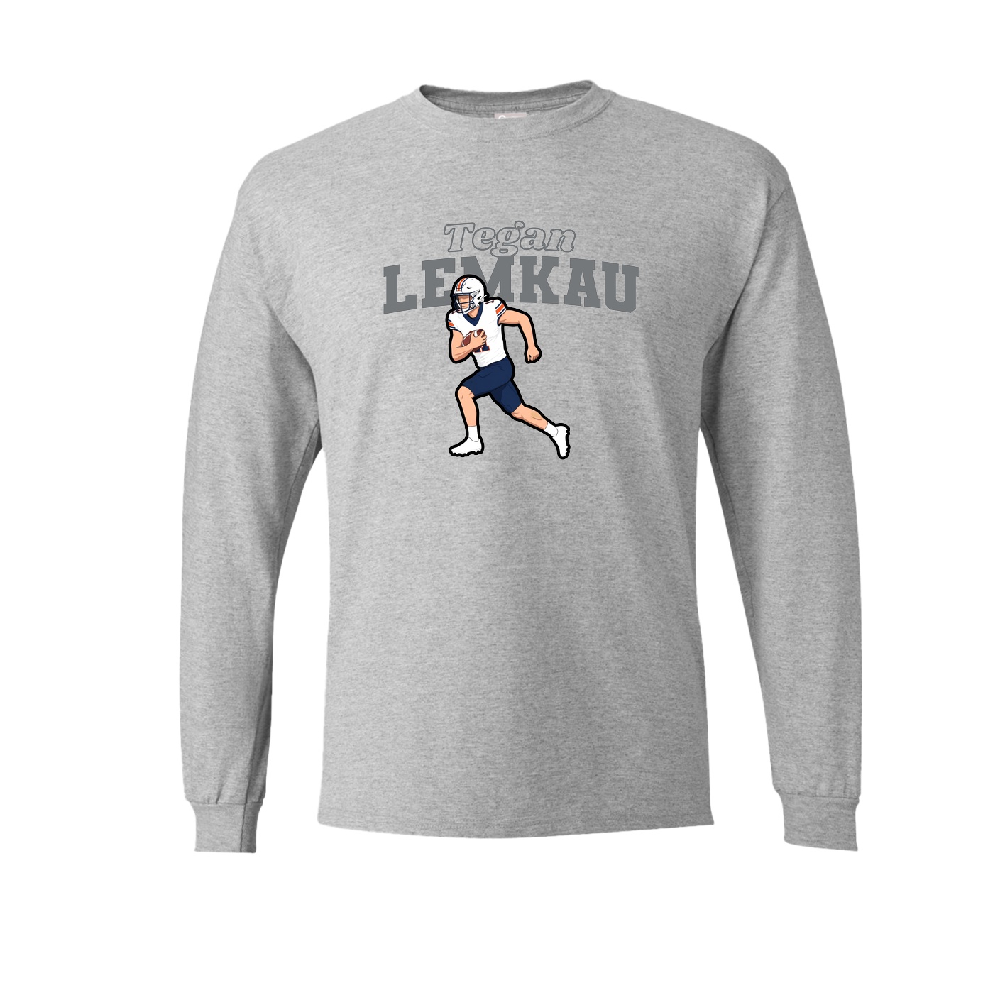 Long Sleeve Tee — Name Arch in Grey