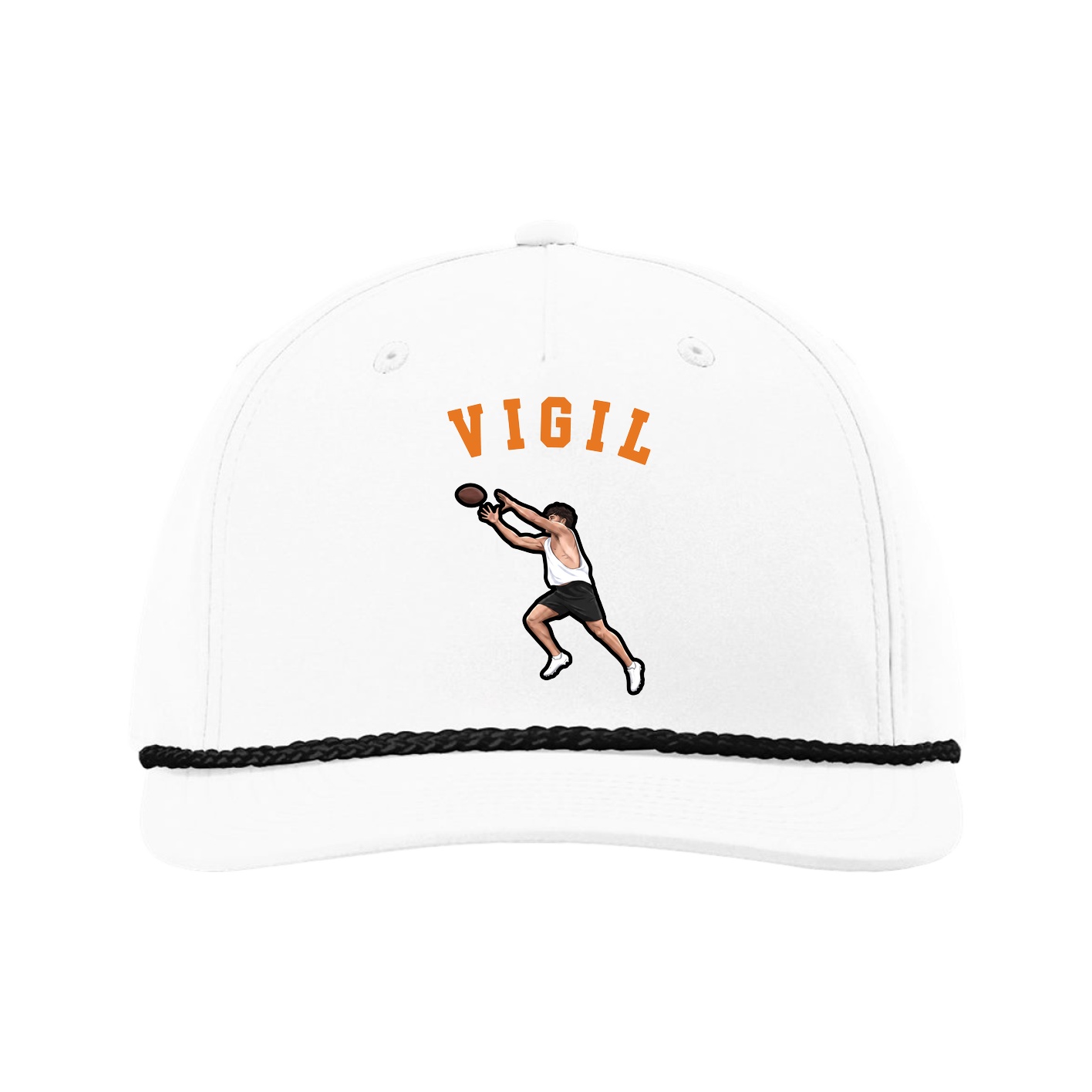 Five-Panel Classic Rope Cap — Shirsey Arch in White