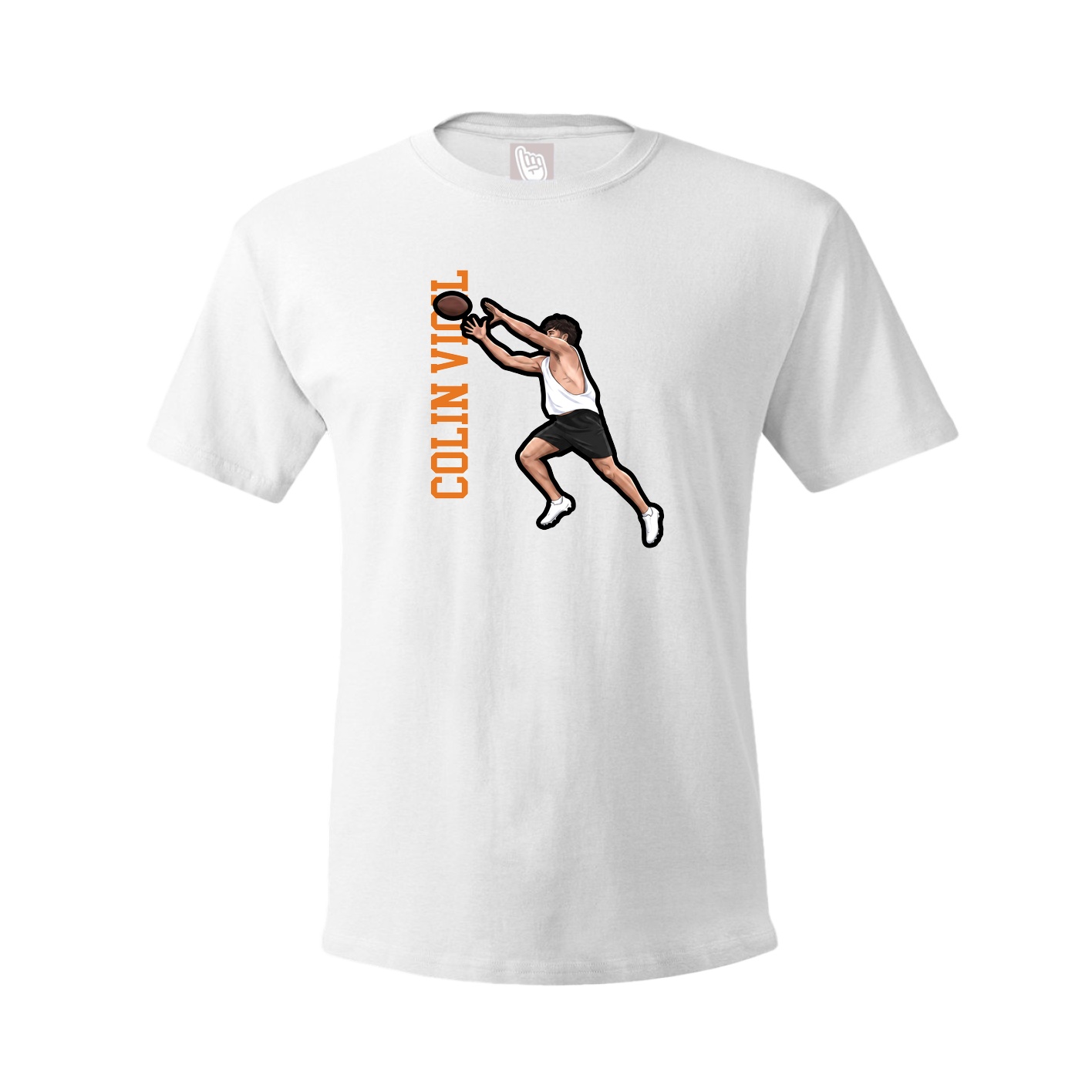 Tee — Name Vertical in White
