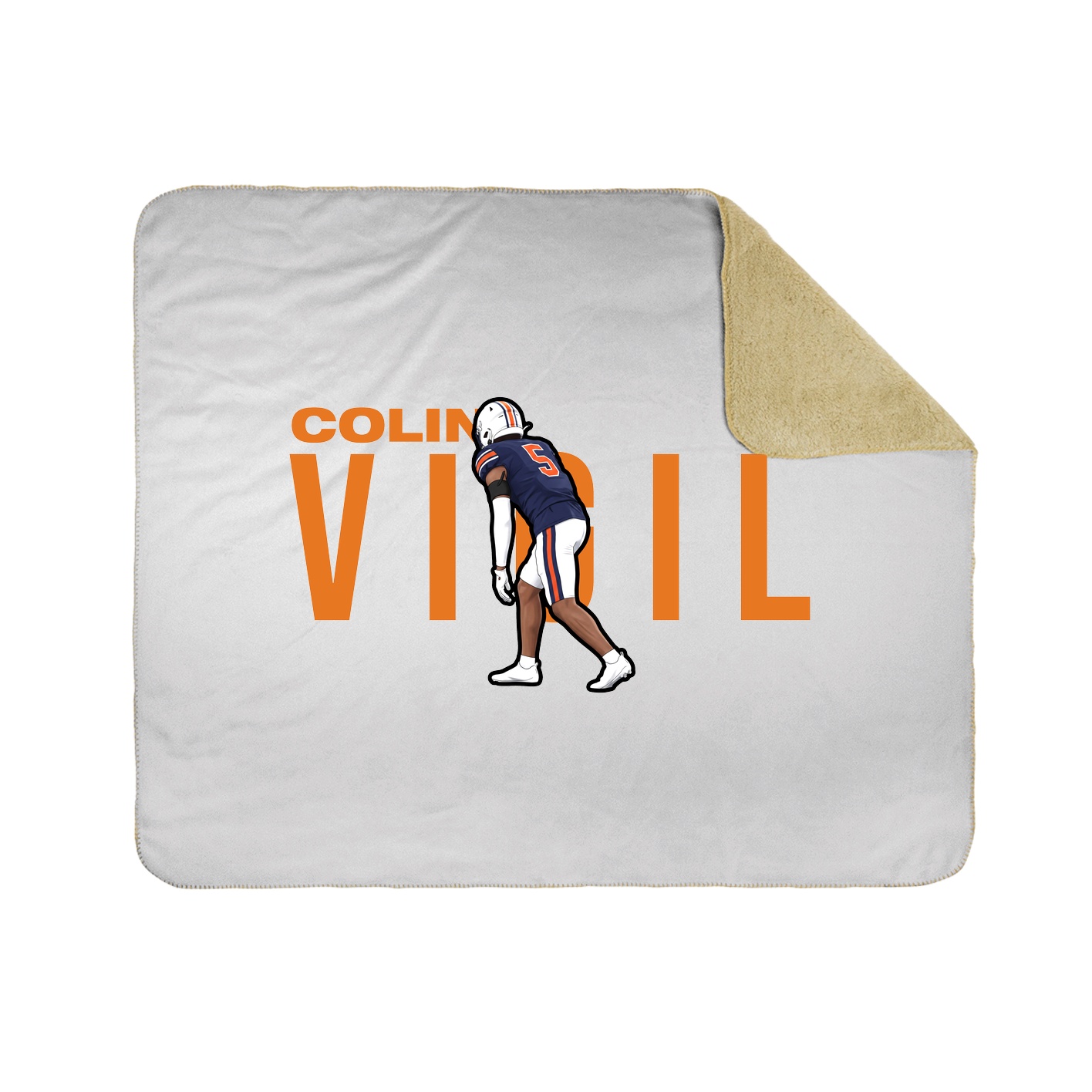 Throw Blanket — Player Name in White