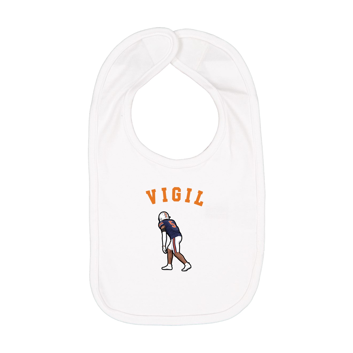 Infant Bib — Shirsey Arch in White