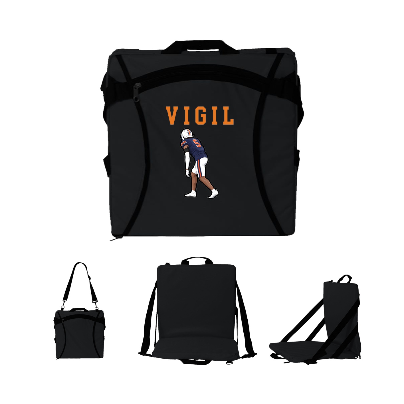 Folding Stadium Seat — Shirsey in Black