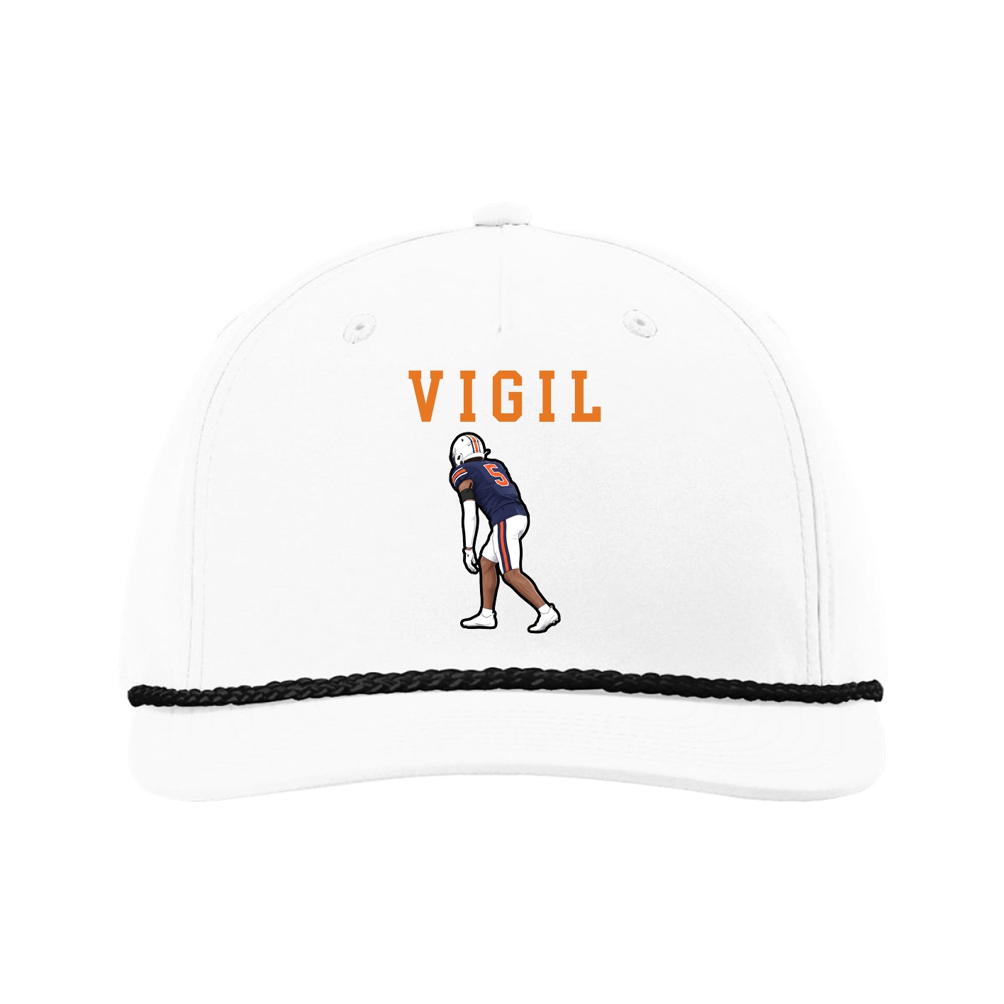 Five-Panel Classic Rope Cap — Shirsey in White