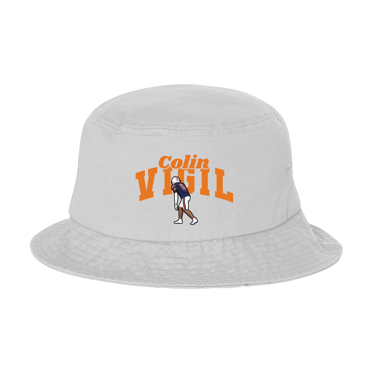 Bucket Cap — Signature Arch in White