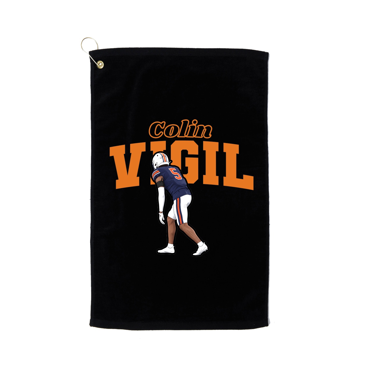 Golf Towel — Name Arch in Black