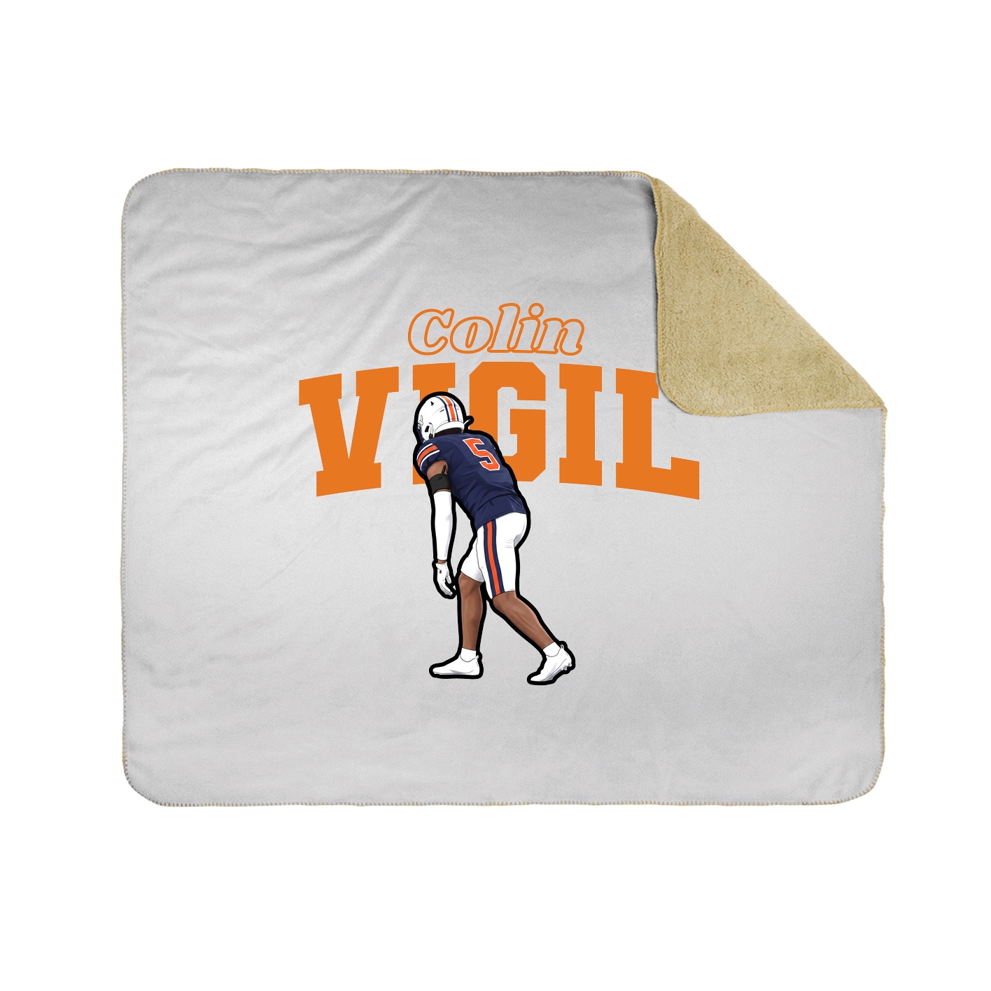 Throw Blanket — Name Arch in White