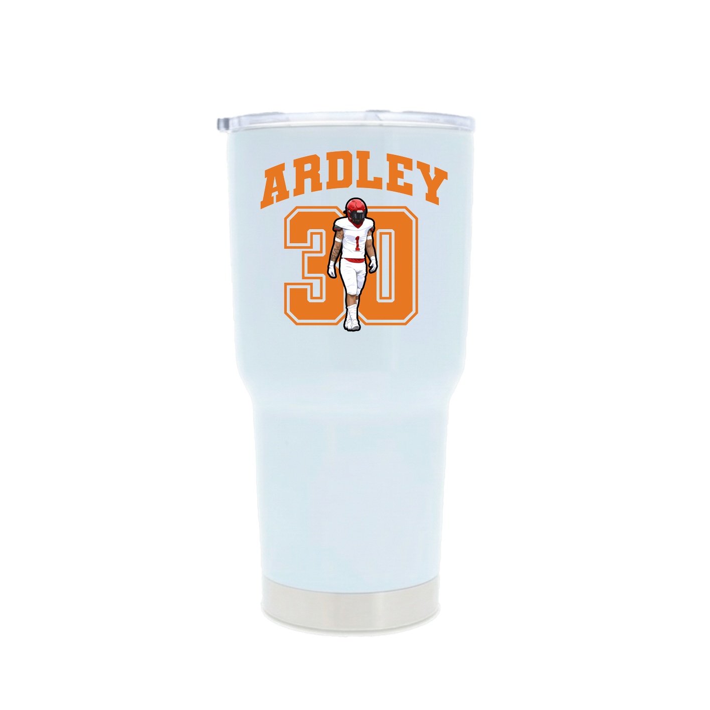 30oz Stainless Steel Tumbler — Number in White