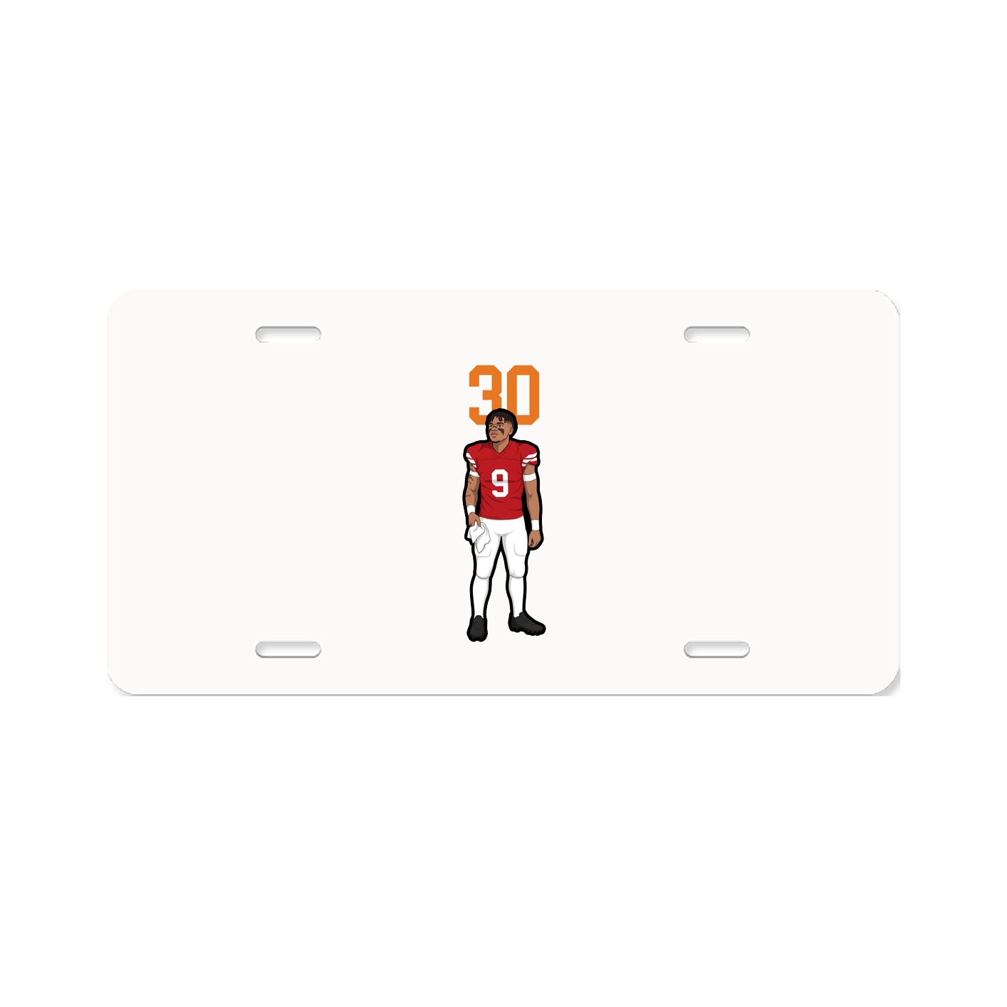 License Plate — Number Top in Classic
