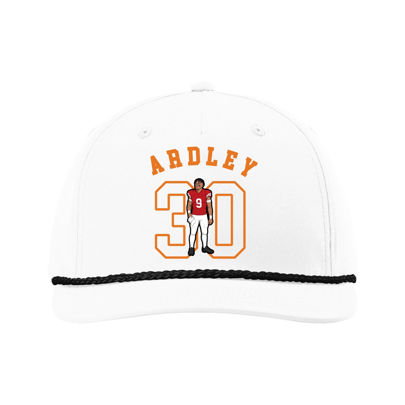 Five-Panel Classic Rope Cap — Shirsey Arch in White