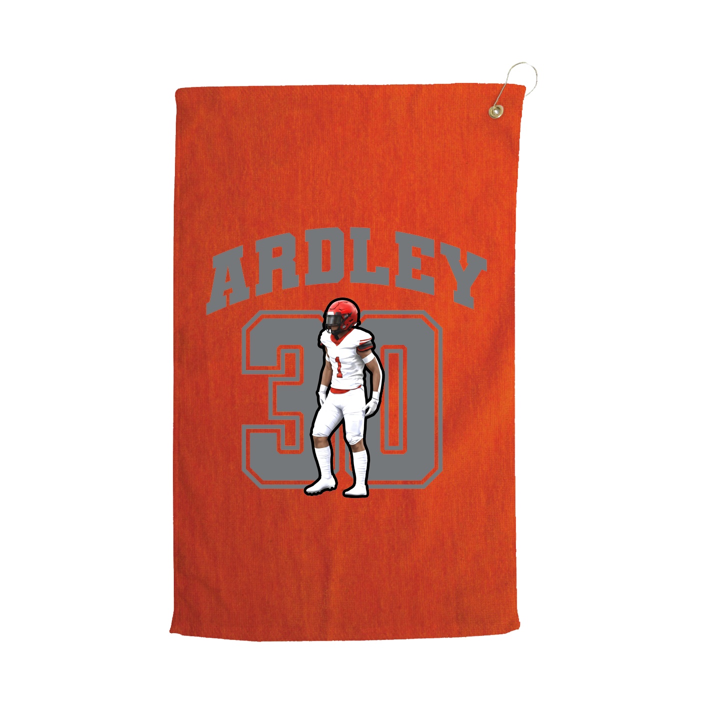 Golf Towel — Number in Orange