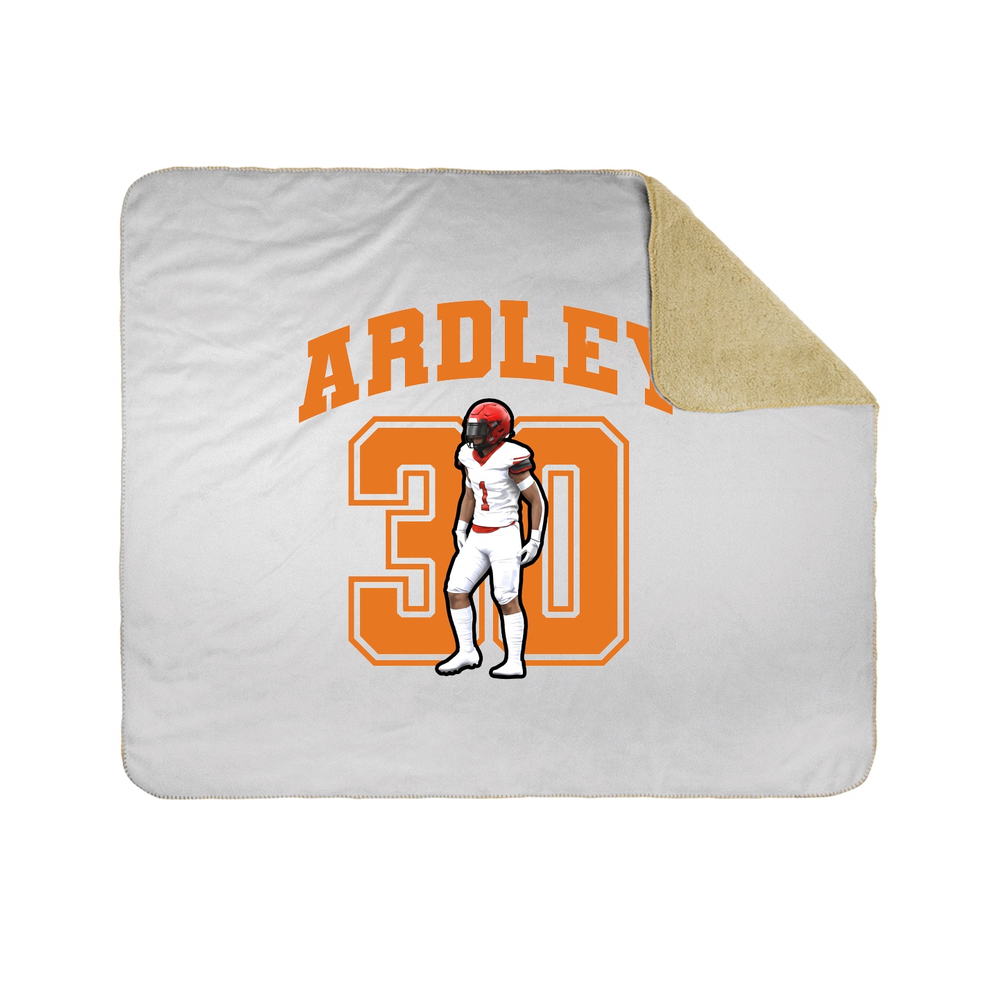Throw Blanket — Number in White